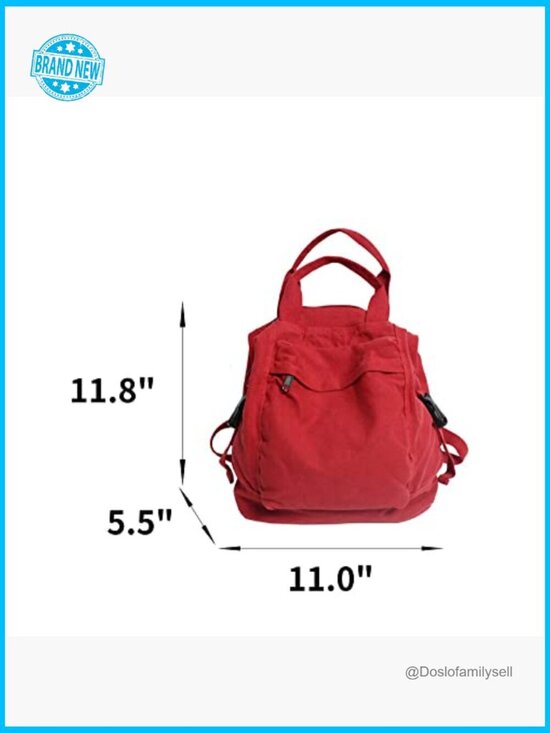 Boho Canvas Backpack Vintage Retro Y2K Grunge Aesthetic Casual Daypack Travel main image 7